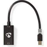 Nedis Mini DisplayPort Kabel DisplayPort 1.2 Mini DisplayPort Stekker HDMIT Uitgang 21.6 Gbps Verguld (0.20 m, HDMI), Videokabel