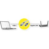 Roline 12.02.1165 (USB-C), Netwerkadapter, Zwart