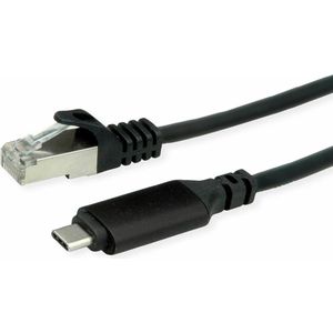 ROLINE USB 3.2 Gen 2 Type C naar Gigabit Ethernet - Zwart - 1 m
