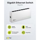 Goobay 8-Port Gigabit Switch - Wit