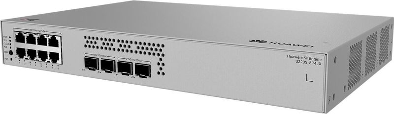 Huawei - S220S-8P4JX - Netwerkschakelaar - Grijs - 8x10/100/1000BASE-T poorten - 128 W PoE+