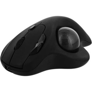T'nB TNB ERGO DUAL CONNECT oplaadbare ergonomische trackball muis zwart (Draadloze, Bedraad), Muis, Zwart