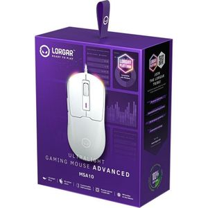 Lorgar - MSA10 - Gaming-muis - Wit - Bedraad - Ultralicht
