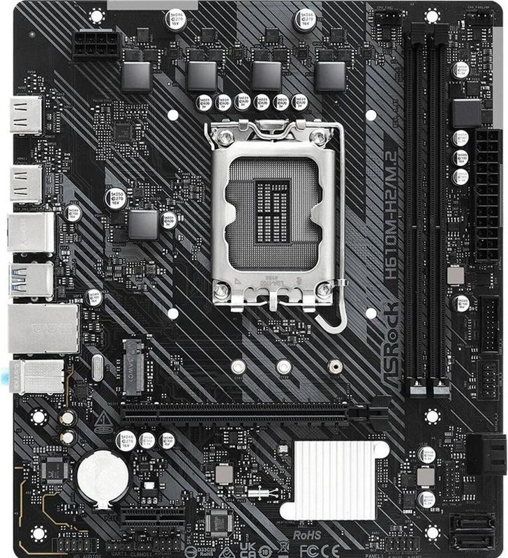 Asrock - H610M-H2/M.2 - Moederbord - Micro ATX - Voor Intel Core 12e/13e Gen