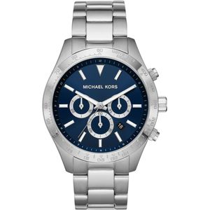 Michael Kors, Horloge, Layton, Zilver, (Chronograaf, Analoog horloge, 45 mm)