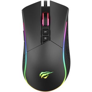 Havit - GAMENOTE MS1001S - Gaming Muis - Zwart - Bedraad - RGB Verlichting