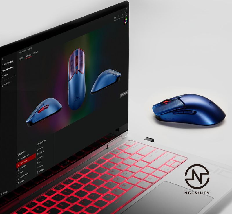 HP - HyperX Pulsefire Haste 2 S - Draadloze Gaming-Muis - Blauw