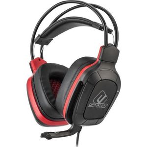 Subsonic - Pro Gaming 50 - Gamer Headset - Rood - 50 mm-luidsprekers, 3,5 mm-aansluiting, verstelbare hoepels