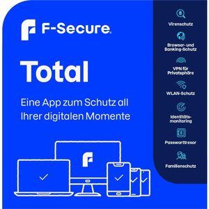 F-Secure TOTAL + Ontrack Data Recovery volledige versie, 5 apparaten, 1 jaar voor Windows