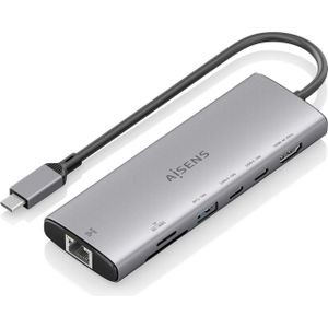 AISENS - ASUC-7P032-GR - Laptop Dock & Poortreplicator - Grijs - USB 3.2 Gen 1 Type-C