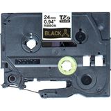 Brother - P-Touch - Etiketteringstape - Zwart - Textielband met Gouden Letters