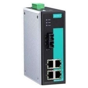 Moxa EDS-305-S-SC-T - Unmanaged Ethernet-switch met 4 10100BaseT(X)-aansluitingen, Netwerkschakelaar
