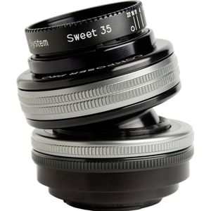 Lensbaby Composer Pro II incl. Sweet 35 Optics Sony E-Mount (Sony E, Volledig formaat, APS-C / DX), Objectief, Zwart, Zilver