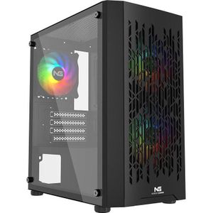 Nordic Fenris gamen (mATX, Mini-ATX), PC-behuizing, Zwart