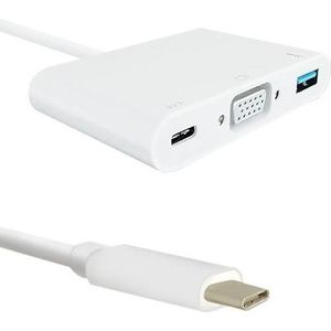 Qoltec - 50426 - Docking Station - Wit - USB 3.1 Type C