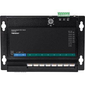 Trendnet Industriële Schakelaar 10Port Gbit Unman. PoE+ FA Metaal (10 ports), Netwerkschakelaar, Zwart