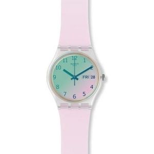 Swatch, Horloge, Ultrarose, Veelkleurig, (Analoog horloge, 34 mm)