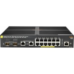 HPE E Aruba 2930F Switch 2 SFP+/10Gbit/s G-poorten, PoE+, Layer 3, VSF Stacking, RIP Routing, Acce (14 ports), Netwerkschakelaar, Zwart