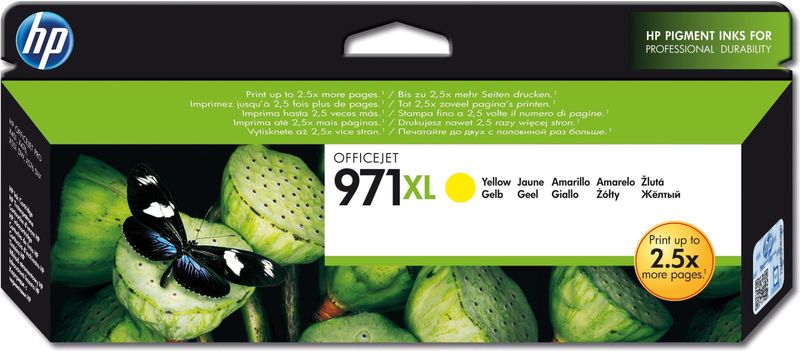 HP 971XL High Yield Yellow Original Ink Cartridge inktcartridge 1 stuk(s) Origineel Hoog (XL) rendement Geel