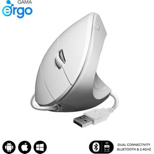 Ergonomische Optische Muis Subblim SUBMO-EDGVU02 Wit (1 Stuks)