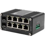 Exsys - Web-Managed Minischakelaar - 10 Poorten - Zwart - Metalen Behuizing