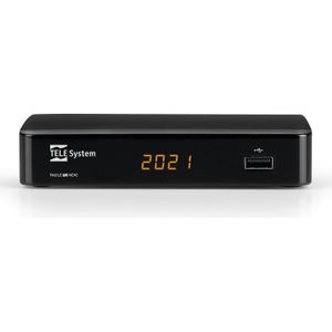 Telesystem Digitale aardse decoder Dvb-t T2 Hd (DVB-T, DVB-T2), TV-ontvanger, Zwart