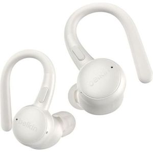 Belkin Activefit Sports In-Ear Kopfhörer creme AUC016hqCR (ANC, 36 h, Draadloze), Koptelefoon, Wit