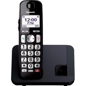 Panasonic - KX-TGE250 - Telefoon - Zwart - DECT-basisstation