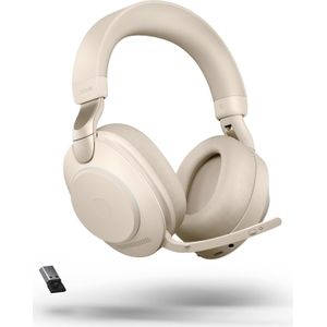 Jabra Evolve2 85 UC (Draadloze, USB-C), Kantoorheadset, Beige