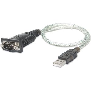 Manhattan Interfacekabel adapter USB naar serieel (VGA, 45 cm), Data + Video Adapter, Grijs