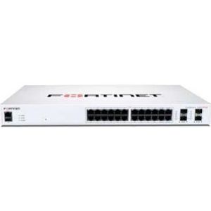 Fortinet FS-124F-POE - Gigabit Ethernet (10/100/1000) - Power over Ethernet (PoE) - Rack- (12 ports), Netwerkschakelaar, Wit