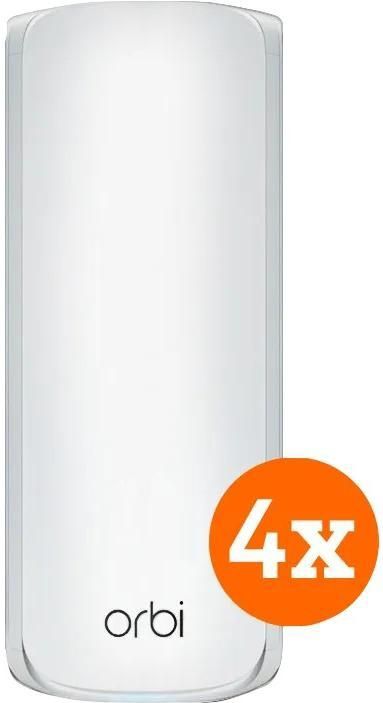 Netgear - Orbi RBE773 - Router - Wi-Fi 7 - 4-pack - Tri-band Technologie - Tot 11 Gbit/s