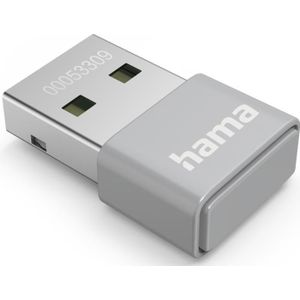 Hama N150 Nano WLAN USB-stick, 2,4 GHz (USB), Netwerkadapter, Grijs