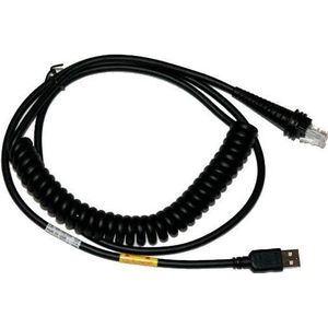 Honeywell USB kabel, zwart, 5m, opgerold, Accessoires voor barcodescanners