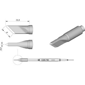 JBC Soldeerstift serie C245 lemmetvorm, C245765/6,0 x 0,4 mm, recht (Soldeerstift), Soldeer accessoires