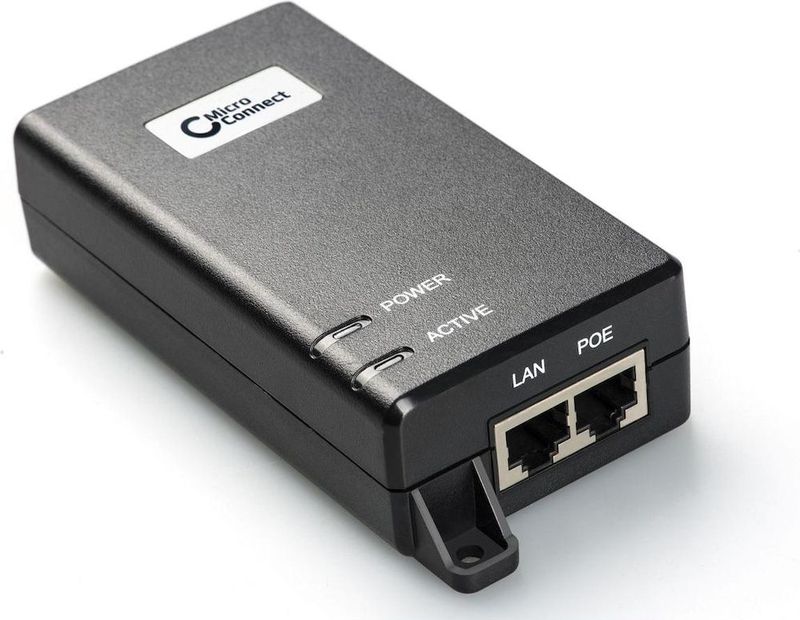 MicroConnect - POEINJ-60W - PoE-injector - 60W - 802.3af/at