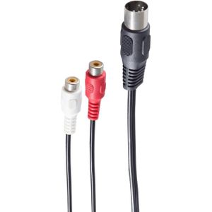 Shiverpeaks BS10201 Audiokabel 0,2 m DIN (5-pins) 2 x RCA Zwart (0.20 m), Audiokabel