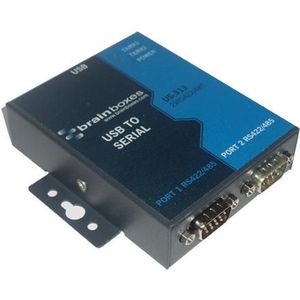 Brainboxes USB 2-poorts RS422/485 1MBaud, Controlekaart