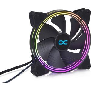Alphacool Ice Cyclone Aurora LUX PRO Digital RGB (140x140x25mm) (140 mm, 1 x), PC ventilator, Zwart