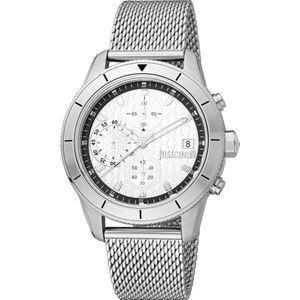 Just Cavalli, Horloge, Relaxed Crono Maglia - JC1G215M0045, Zilver, (Chronograaf, 42 mm)