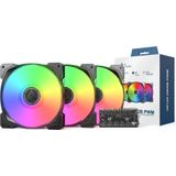 Montech - HP140 - Ventilator - Zwart - 140 mm - 3 stuks