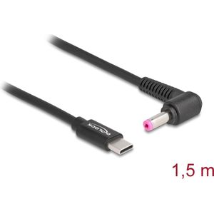 Delock Laadkabel USB-C naar HP 4,8 x 1,7 mm stekker 1,5 m (1.50 m), Stroomkabel