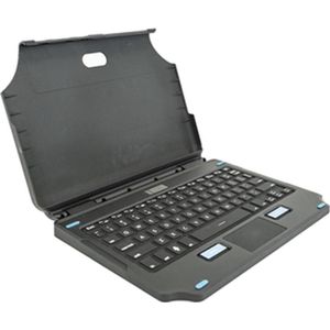 Gamber-Johnson 7160-1869-02, QWERTZ, Touchpad, 2 miljoen karakters, Samsung, Tab Active4 (DE, Samsung), Tablet toetsenbord, Zwart