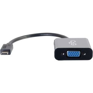 C2G USB 3.1 USB Type C naar VGA (VGA, 22 cm), Data + Video Adapter, Zwart