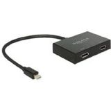 DeLOCK 87695, 0,3 m, Mini DisplayPort, 2 x DisplayPort, Männlich, Weiblich, 1.2a