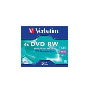 Verbatim VB-DMW44JC, DVD-RW, 120 mm, Jewelcase, 1 Stück(e), 4,7 GB