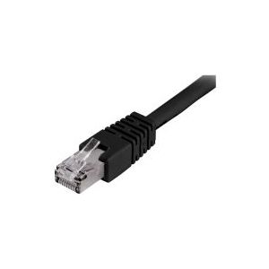 DELTACO STP-625S - Patchkabel - RJ-45 (Stecker) auf RJ-45 (Stecker) - 25 m - gefaltetes ungeschirmtes Twisted Pair (F/UTP) - CAT 6 - geformt - schwarz