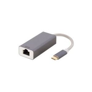 DELTACO USBC-GIGA4 - Netzwerkadapter - USB-C 3.1 - Gigabit Ethernet - space grey