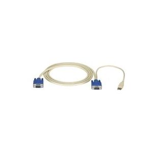 Black Box EHN9000U-0010, 3 m, USB, VGA, Weiß, Männlich/Männlich, ServSwitch EC