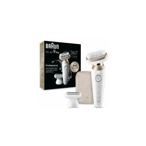 Braun Silk-épil 9 Flex 9-041 3D, Gold, Weiß, 40 Pinzetten, MicroGrip, Deutschland, 0,5 mm, Batterie